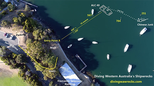 ALC diving location map by Divingwashipwrecks
